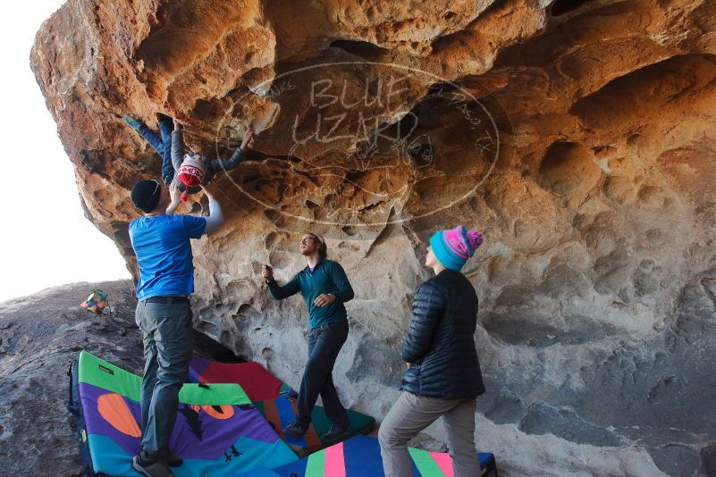 Bouldering in Hueco Tanks on 01/01/2020 with Blue Lizard Climbing and Yoga

Filename: SRM_20200101_1455160.jpg
Aperture: f/5.6
Shutter Speed: 1/250
Body: Canon EOS-1D Mark II
Lens: Canon EF 16-35mm f/2.8 L