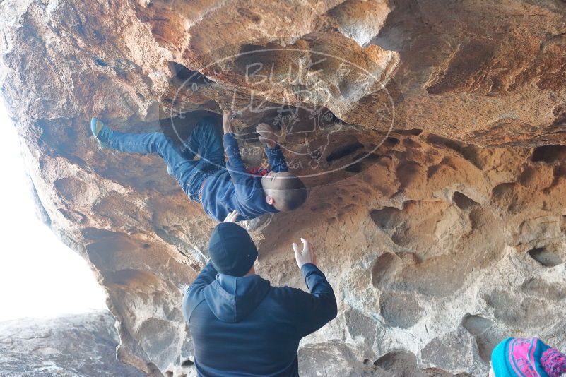 Bouldering in Hueco Tanks on 01/01/2020 with Blue Lizard Climbing and Yoga

Filename: SRM_20200101_1538450.jpg
Aperture: f/4.0
Shutter Speed: 1/250
Body: Canon EOS-1D Mark II
Lens: Canon EF 50mm f/1.8 II