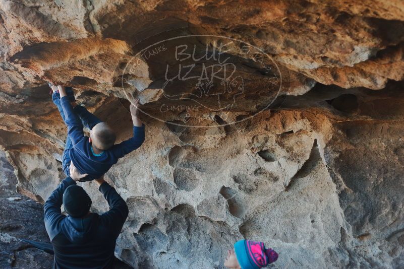 Bouldering in Hueco Tanks on 01/01/2020 with Blue Lizard Climbing and Yoga

Filename: SRM_20200101_1542230.jpg
Aperture: f/3.5
Shutter Speed: 1/250
Body: Canon EOS-1D Mark II
Lens: Canon EF 50mm f/1.8 II