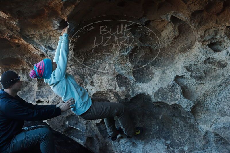 Bouldering in Hueco Tanks on 01/01/2020 with Blue Lizard Climbing and Yoga

Filename: SRM_20200101_1558350.jpg
Aperture: f/5.6
Shutter Speed: 1/250
Body: Canon EOS-1D Mark II
Lens: Canon EF 50mm f/1.8 II