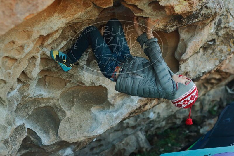 Bouldering in Hueco Tanks on 01/01/2020 with Blue Lizard Climbing and Yoga

Filename: SRM_20200101_1641240.jpg
Aperture: f/3.5
Shutter Speed: 1/250
Body: Canon EOS-1D Mark II
Lens: Canon EF 50mm f/1.8 II