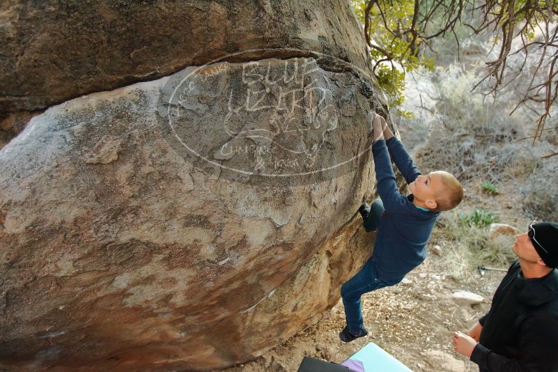 Bouldering in Hueco Tanks on 01/01/2020 with Blue Lizard Climbing and Yoga

Filename: SRM_20200101_1741560.jpg
Aperture: f/3.5
Shutter Speed: 1/200
Body: Canon EOS-1D Mark II
Lens: Canon EF 16-35mm f/2.8 L