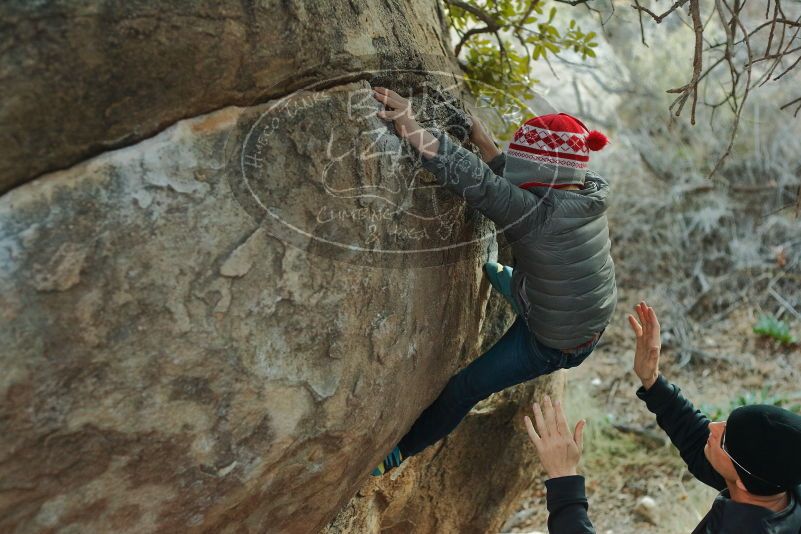 Bouldering in Hueco Tanks on 01/01/2020 with Blue Lizard Climbing and Yoga

Filename: SRM_20200101_1747140.jpg
Aperture: f/3.2
Shutter Speed: 1/200
Body: Canon EOS-1D Mark II
Lens: Canon EF 50mm f/1.8 II