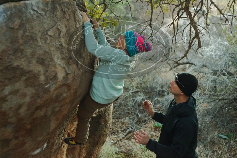 Bouldering in Hueco Tanks on 01/01/2020 with Blue Lizard Climbing and Yoga

Filename: SRM_20200101_1758170.jpg
Aperture: f/3.2
Shutter Speed: 1/200
Body: Canon EOS-1D Mark II
Lens: Canon EF 50mm f/1.8 II