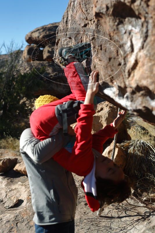 Bouldering in Hueco Tanks on 01/03/2020 with Blue Lizard Climbing and Yoga

Filename: SRM_20200103_1108260.jpg
Aperture: f/4.0
Shutter Speed: 1/400
Body: Canon EOS-1D Mark II
Lens: Canon EF 50mm f/1.8 II