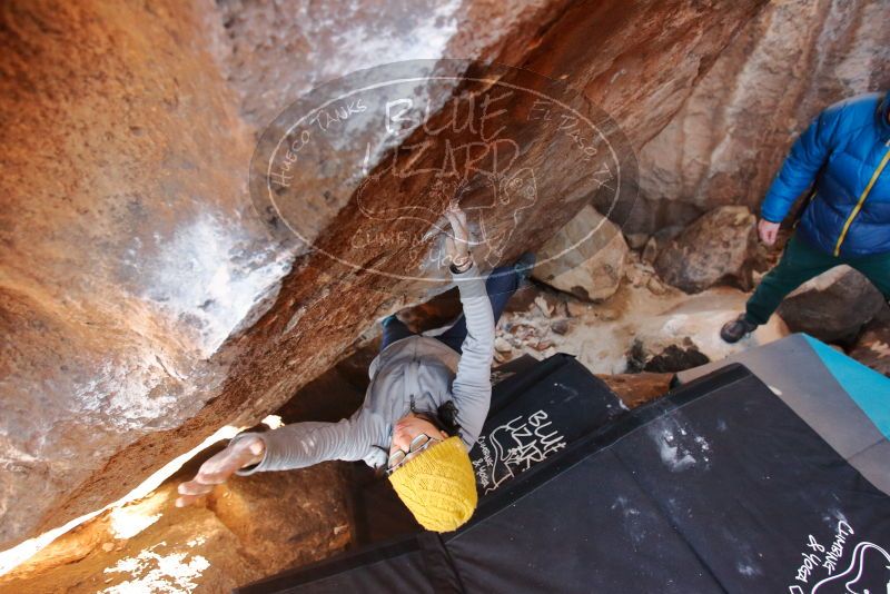 Bouldering in Hueco Tanks on 01/03/2020 with Blue Lizard Climbing and Yoga

Filename: SRM_20200103_1419200.jpg
Aperture: f/3.5
Shutter Speed: 1/250
Body: Canon EOS-1D Mark II
Lens: Canon EF 16-35mm f/2.8 L