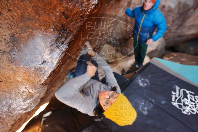 Bouldering in Hueco Tanks on 01/03/2020 with Blue Lizard Climbing and Yoga

Filename: SRM_20200103_1425320.jpg
Aperture: f/3.5
Shutter Speed: 1/250
Body: Canon EOS-1D Mark II
Lens: Canon EF 16-35mm f/2.8 L