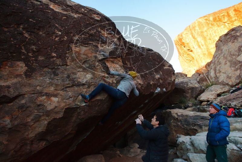 Bouldering in Hueco Tanks on 01/03/2020 with Blue Lizard Climbing and Yoga

Filename: SRM_20200103_1809490.jpg
Aperture: f/5.0
Shutter Speed: 1/250
Body: Canon EOS-1D Mark II
Lens: Canon EF 16-35mm f/2.8 L