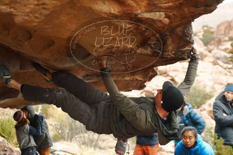 Bouldering in Hueco Tanks on 01/02/2020 with Blue Lizard Climbing and Yoga

Filename: SRM_20200102_1136480.jpg
Aperture: f/3.2
Shutter Speed: 1/250
Body: Canon EOS-1D Mark II
Lens: Canon EF 50mm f/1.8 II