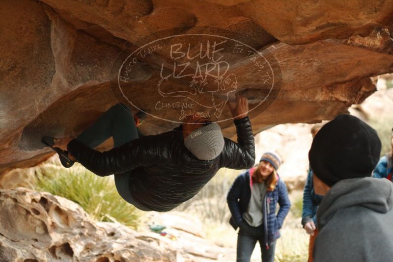 Bouldering in Hueco Tanks on 01/02/2020 with Blue Lizard Climbing and Yoga

Filename: SRM_20200102_1144130.jpg
Aperture: f/3.2
Shutter Speed: 1/250
Body: Canon EOS-1D Mark II
Lens: Canon EF 50mm f/1.8 II