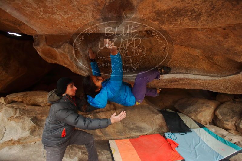 Bouldering in Hueco Tanks on 01/02/2020 with Blue Lizard Climbing and Yoga

Filename: SRM_20200102_1210380.jpg
Aperture: f/2.8
Shutter Speed: 1/250
Body: Canon EOS-1D Mark II
Lens: Canon EF 16-35mm f/2.8 L