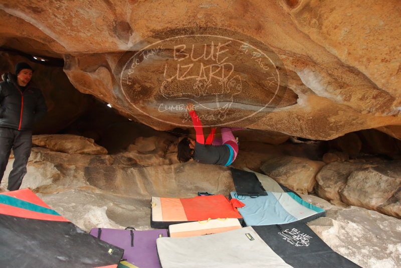 Bouldering in Hueco Tanks on 01/02/2020 with Blue Lizard Climbing and Yoga

Filename: SRM_20200102_1211240.jpg
Aperture: f/3.5
Shutter Speed: 1/250
Body: Canon EOS-1D Mark II
Lens: Canon EF 16-35mm f/2.8 L