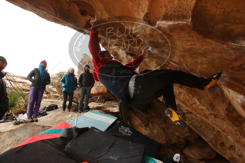 Bouldering in Hueco Tanks on 01/02/2020 with Blue Lizard Climbing and Yoga

Filename: SRM_20200102_1334150.jpg
Aperture: f/5.0
Shutter Speed: 1/250
Body: Canon EOS-1D Mark II
Lens: Canon EF 16-35mm f/2.8 L