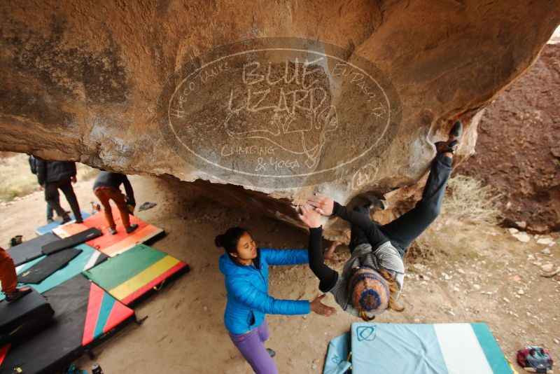 Bouldering in Hueco Tanks on 01/02/2020 with Blue Lizard Climbing and Yoga

Filename: SRM_20200102_1441000.jpg
Aperture: f/3.5
Shutter Speed: 1/250
Body: Canon EOS-1D Mark II
Lens: Canon EF 16-35mm f/2.8 L