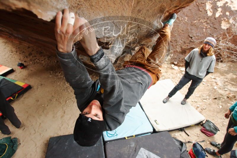 Bouldering in Hueco Tanks on 01/02/2020 with Blue Lizard Climbing and Yoga

Filename: SRM_20200102_1454450.jpg
Aperture: f/2.8
Shutter Speed: 1/250
Body: Canon EOS-1D Mark II
Lens: Canon EF 16-35mm f/2.8 L