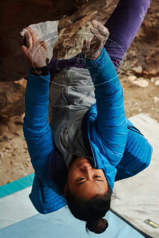 Bouldering in Hueco Tanks on 01/02/2020 with Blue Lizard Climbing and Yoga

Filename: SRM_20200102_1508420.jpg
Aperture: f/4.5
Shutter Speed: 1/250
Body: Canon EOS-1D Mark II
Lens: Canon EF 50mm f/1.8 II