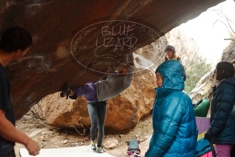 Bouldering in Hueco Tanks on 01/02/2020 with Blue Lizard Climbing and Yoga

Filename: SRM_20200102_1515440.jpg
Aperture: f/3.2
Shutter Speed: 1/250
Body: Canon EOS-1D Mark II
Lens: Canon EF 50mm f/1.8 II