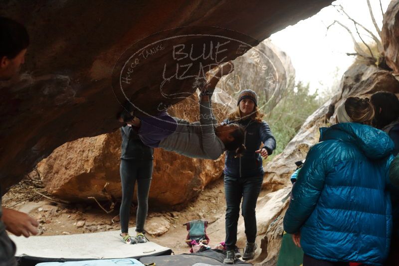 Bouldering in Hueco Tanks on 01/02/2020 with Blue Lizard Climbing and Yoga

Filename: SRM_20200102_1515470.jpg
Aperture: f/4.0
Shutter Speed: 1/250
Body: Canon EOS-1D Mark II
Lens: Canon EF 50mm f/1.8 II