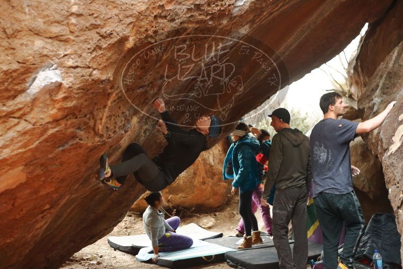 Bouldering in Hueco Tanks on 01/02/2020 with Blue Lizard Climbing and Yoga

Filename: SRM_20200102_1525570.jpg
Aperture: f/3.2
Shutter Speed: 1/250
Body: Canon EOS-1D Mark II
Lens: Canon EF 50mm f/1.8 II