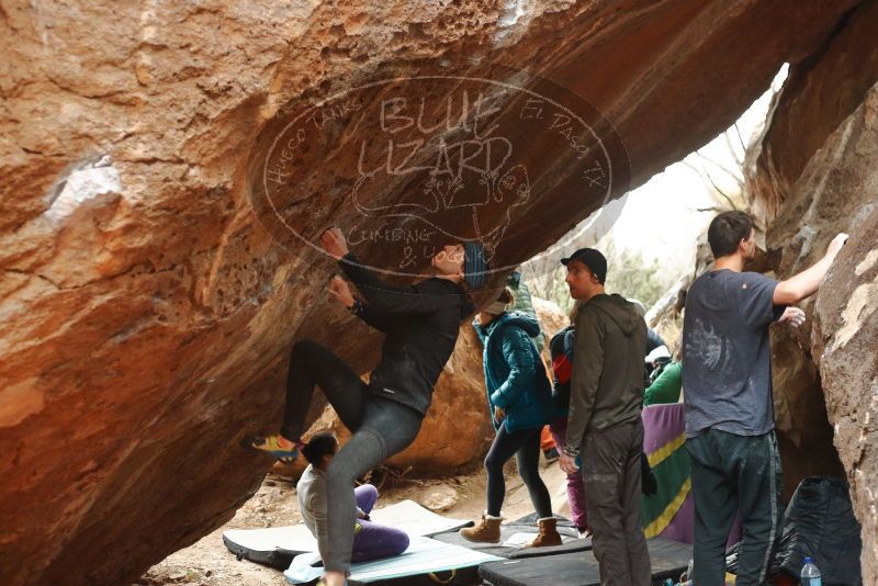 Bouldering in Hueco Tanks on 01/02/2020 with Blue Lizard Climbing and Yoga

Filename: SRM_20200102_1525571.jpg
Aperture: f/2.8
Shutter Speed: 1/250
Body: Canon EOS-1D Mark II
Lens: Canon EF 50mm f/1.8 II