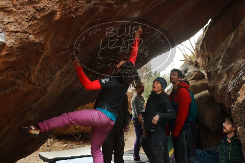 Bouldering in Hueco Tanks on 01/02/2020 with Blue Lizard Climbing and Yoga

Filename: SRM_20200102_1549321.jpg
Aperture: f/4.5
Shutter Speed: 1/250
Body: Canon EOS-1D Mark II
Lens: Canon EF 50mm f/1.8 II