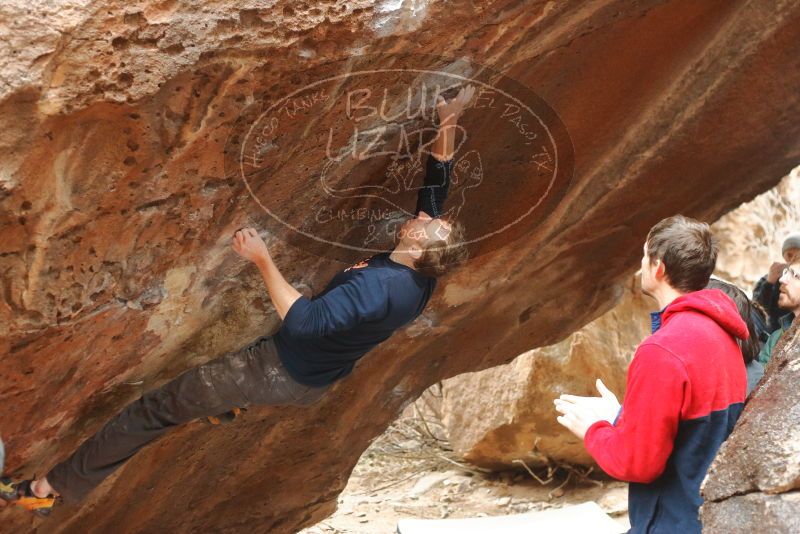 Bouldering in Hueco Tanks on 01/02/2020 with Blue Lizard Climbing and Yoga

Filename: SRM_20200102_1559390.jpg
Aperture: f/3.2
Shutter Speed: 1/250
Body: Canon EOS-1D Mark II
Lens: Canon EF 50mm f/1.8 II