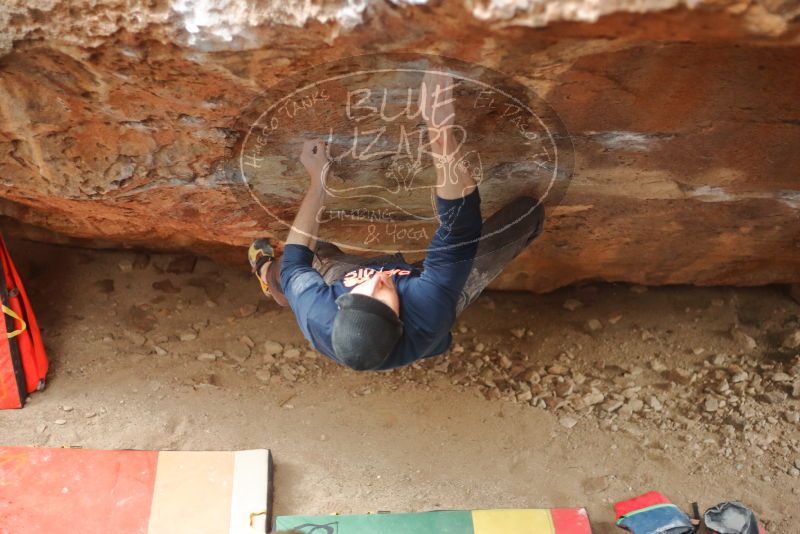 Bouldering in Hueco Tanks on 01/02/2020 with Blue Lizard Climbing and Yoga

Filename: SRM_20200102_1615101.jpg
Aperture: f/2.2
Shutter Speed: 1/250
Body: Canon EOS-1D Mark II
Lens: Canon EF 50mm f/1.8 II