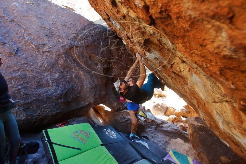 Bouldering in Hueco Tanks on 01/05/2020 with Blue Lizard Climbing and Yoga

Filename: SRM_20200105_1452550.jpg
Aperture: f/4.0
Shutter Speed: 1/250
Body: Canon EOS-1D Mark II
Lens: Canon EF 16-35mm f/2.8 L