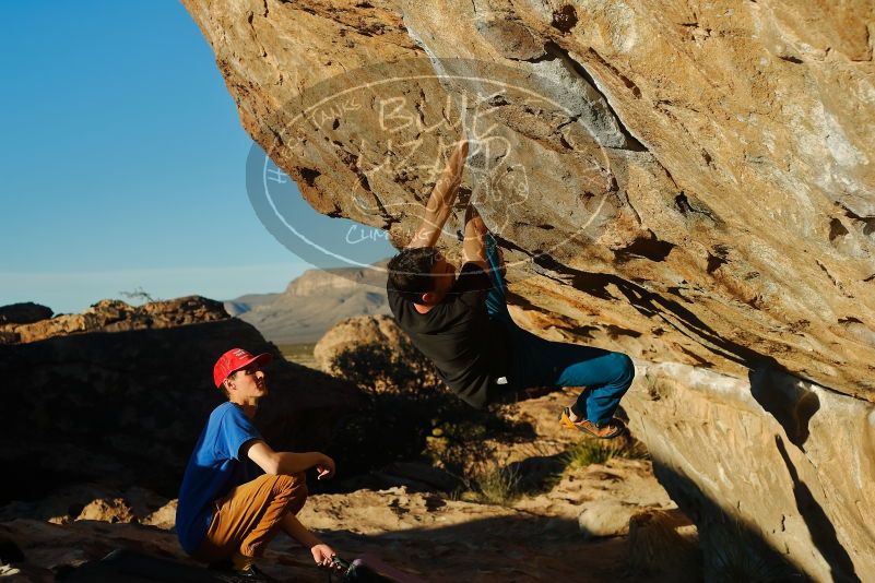 Bouldering in Hueco Tanks on 01/05/2020 with Blue Lizard Climbing and Yoga

Filename: SRM_20200105_1725120.jpg
Aperture: f/4.5
Shutter Speed: 1/1000
Body: Canon EOS-1D Mark II
Lens: Canon EF 50mm f/1.8 II