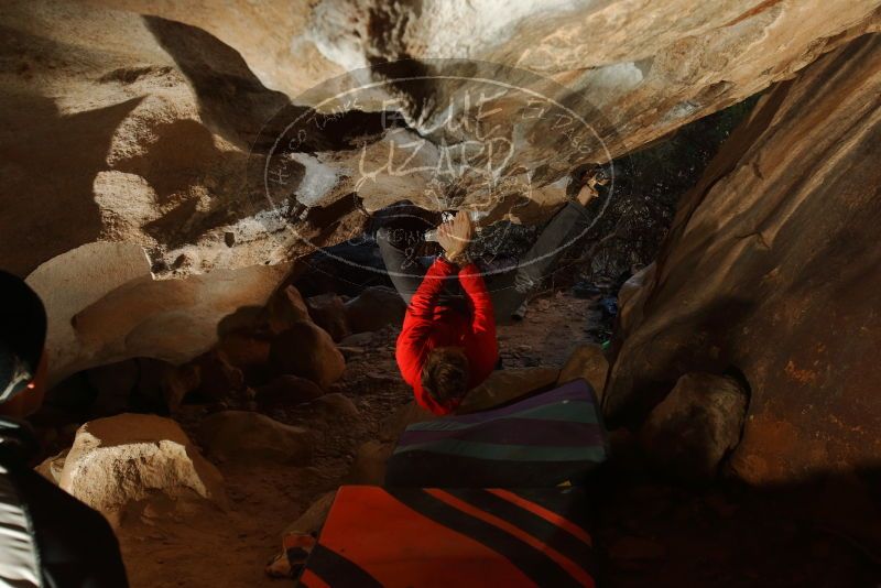 Bouldering in Hueco Tanks on 01/04/2020 with Blue Lizard Climbing and Yoga

Filename: SRM_20200104_1048410.jpg
Aperture: f/5.6
Shutter Speed: 1/250
Body: Canon EOS-1D Mark II
Lens: Canon EF 16-35mm f/2.8 L