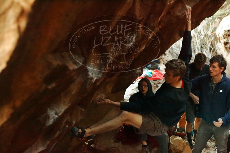 Bouldering in Hueco Tanks on 01/04/2020 with Blue Lizard Climbing and Yoga

Filename: SRM_20200104_1753160.jpg
Aperture: f/3.2
Shutter Speed: 1/200
Body: Canon EOS-1D Mark II
Lens: Canon EF 50mm f/1.8 II