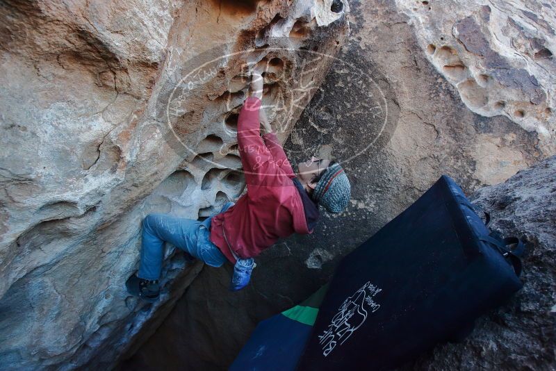 Bouldering in Hueco Tanks on 01/08/2020 with Blue Lizard Climbing and Yoga

Filename: SRM_20200108_1042230.jpg
Aperture: f/5.6
Shutter Speed: 1/250
Body: Canon EOS-1D Mark II
Lens: Canon EF 16-35mm f/2.8 L