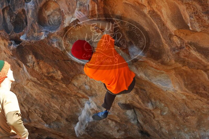 Bouldering in Hueco Tanks on 01/08/2020 with Blue Lizard Climbing and Yoga

Filename: SRM_20200108_1250340.jpg
Aperture: f/8.0
Shutter Speed: 1/250
Body: Canon EOS-1D Mark II
Lens: Canon EF 50mm f/1.8 II