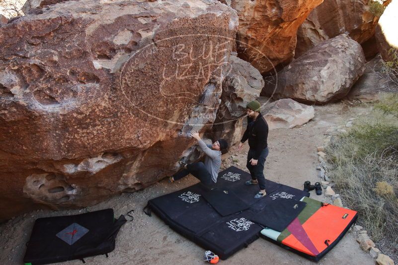 Bouldering in Hueco Tanks on 01/12/2020 with Blue Lizard Climbing and Yoga

Filename: SRM_20200112_1056570.jpg
Aperture: f/5.6
Shutter Speed: 1/250
Body: Canon EOS-1D Mark II
Lens: Canon EF 16-35mm f/2.8 L