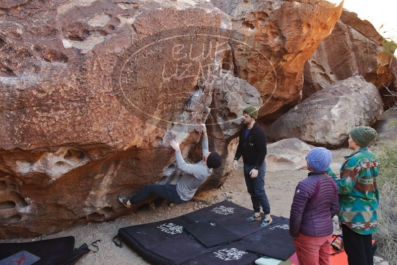 Bouldering in Hueco Tanks on 01/12/2020 with Blue Lizard Climbing and Yoga

Filename: SRM_20200112_1100030.jpg
Aperture: f/5.6
Shutter Speed: 1/250
Body: Canon EOS-1D Mark II
Lens: Canon EF 16-35mm f/2.8 L