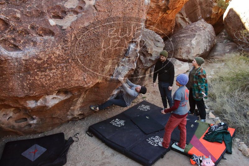 Bouldering in Hueco Tanks on 01/12/2020 with Blue Lizard Climbing and Yoga

Filename: SRM_20200112_1111440.jpg
Aperture: f/5.6
Shutter Speed: 1/250
Body: Canon EOS-1D Mark II
Lens: Canon EF 16-35mm f/2.8 L