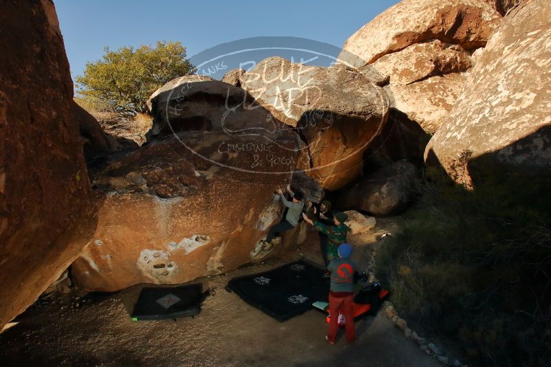 Bouldering in Hueco Tanks on 01/12/2020 with Blue Lizard Climbing and Yoga

Filename: SRM_20200112_1113530.jpg
Aperture: f/8.0
Shutter Speed: 1/250
Body: Canon EOS-1D Mark II
Lens: Canon EF 16-35mm f/2.8 L