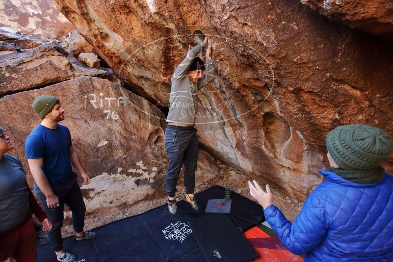 Bouldering in Hueco Tanks on 01/12/2020 with Blue Lizard Climbing and Yoga

Filename: SRM_20200112_1152160.jpg
Aperture: f/4.5
Shutter Speed: 1/250
Body: Canon EOS-1D Mark II
Lens: Canon EF 16-35mm f/2.8 L