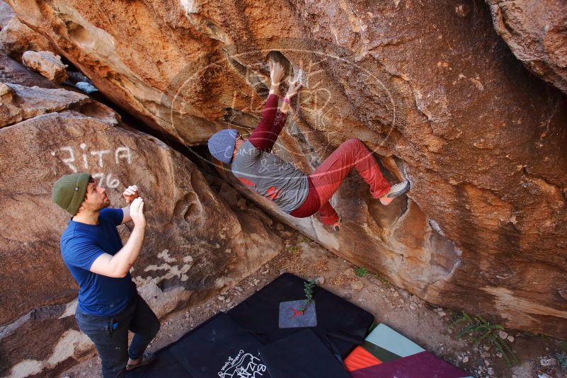 Bouldering in Hueco Tanks on 01/12/2020 with Blue Lizard Climbing and Yoga

Filename: SRM_20200112_1155020.jpg
Aperture: f/4.5
Shutter Speed: 1/250
Body: Canon EOS-1D Mark II
Lens: Canon EF 16-35mm f/2.8 L