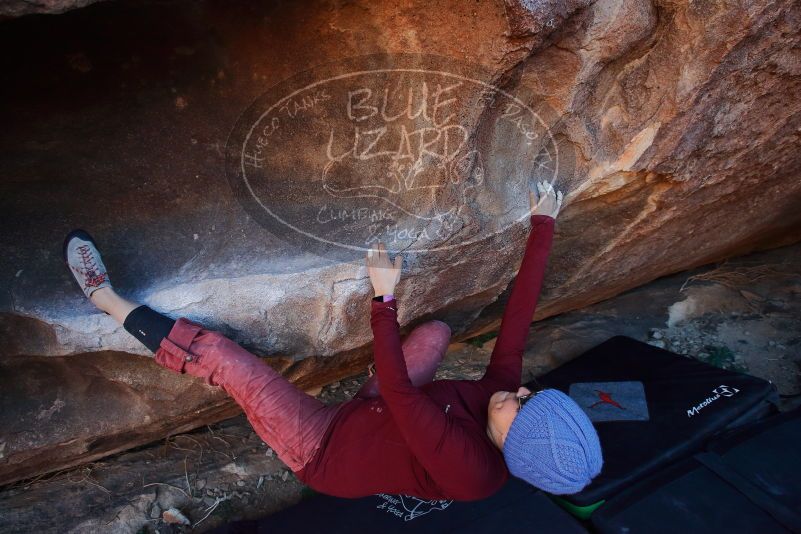 Bouldering in Hueco Tanks on 01/12/2020 with Blue Lizard Climbing and Yoga

Filename: SRM_20200112_1656310.jpg
Aperture: f/5.6
Shutter Speed: 1/250
Body: Canon EOS-1D Mark II
Lens: Canon EF 16-35mm f/2.8 L