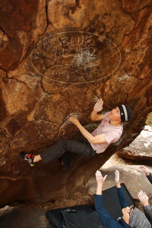 Bouldering in Hueco Tanks on 01/16/2020 with Blue Lizard Climbing and Yoga

Filename: SRM_20200116_1057550.jpg
Aperture: f/4.5
Shutter Speed: 1/250
Body: Canon EOS-1D Mark II
Lens: Canon EF 16-35mm f/2.8 L