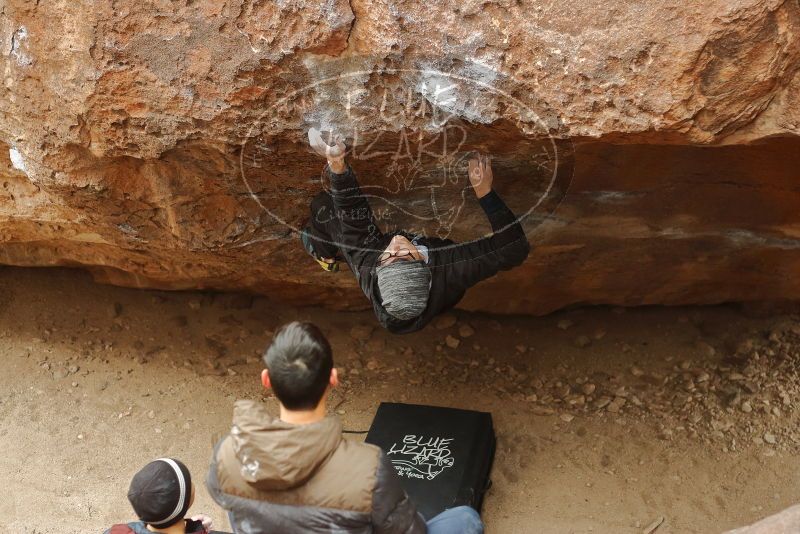 Bouldering in Hueco Tanks on 01/16/2020 with Blue Lizard Climbing and Yoga

Filename: SRM_20200116_1122200.jpg
Aperture: f/3.2
Shutter Speed: 1/320
Body: Canon EOS-1D Mark II
Lens: Canon EF 50mm f/1.8 II