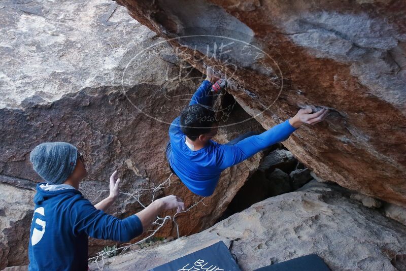 Bouldering in Hueco Tanks on 01/16/2020 with Blue Lizard Climbing and Yoga

Filename: SRM_20200116_1404310.jpg
Aperture: f/5.6
Shutter Speed: 1/320
Body: Canon EOS-1D Mark II
Lens: Canon EF 16-35mm f/2.8 L