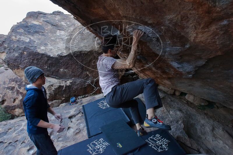 Bouldering in Hueco Tanks on 01/16/2020 with Blue Lizard Climbing and Yoga

Filename: SRM_20200116_1407290.jpg
Aperture: f/7.1
Shutter Speed: 1/320
Body: Canon EOS-1D Mark II
Lens: Canon EF 16-35mm f/2.8 L