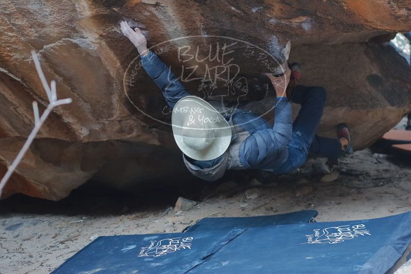 Bouldering in Hueco Tanks on 01/16/2020 with Blue Lizard Climbing and Yoga

Filename: SRM_20200116_1447430.jpg
Aperture: f/3.5
Shutter Speed: 1/250
Body: Canon EOS-1D Mark II
Lens: Canon EF 50mm f/1.8 II