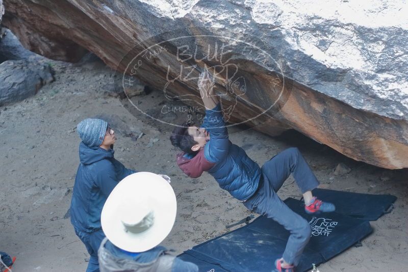 Bouldering in Hueco Tanks on 01/16/2020 with Blue Lizard Climbing and Yoga

Filename: SRM_20200116_1456440.jpg
Aperture: f/3.2
Shutter Speed: 1/250
Body: Canon EOS-1D Mark II
Lens: Canon EF 50mm f/1.8 II