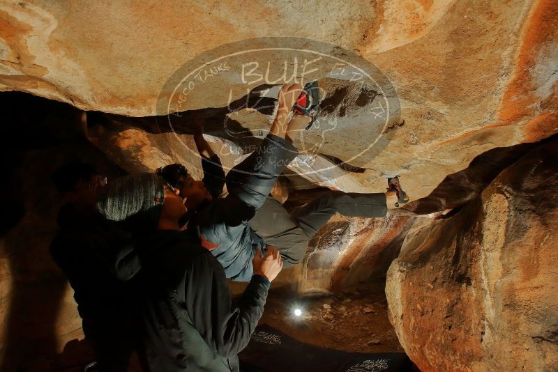 Bouldering in Hueco Tanks on 01/16/2020 with Blue Lizard Climbing and Yoga

Filename: SRM_20200116_1752580.jpg
Aperture: f/8.0
Shutter Speed: 1/250
Body: Canon EOS-1D Mark II
Lens: Canon EF 16-35mm f/2.8 L