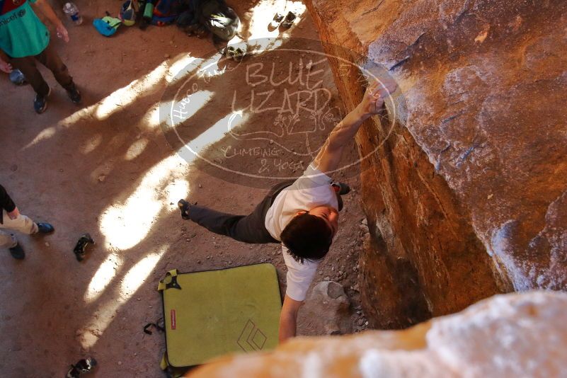 Bouldering in Hueco Tanks on 01/18/2020 with Blue Lizard Climbing and Yoga

Filename: SRM_20200118_1604175.jpg
Aperture: f/4.5
Shutter Speed: 1/250
Body: Canon EOS-1D Mark II
Lens: Canon EF 16-35mm f/2.8 L