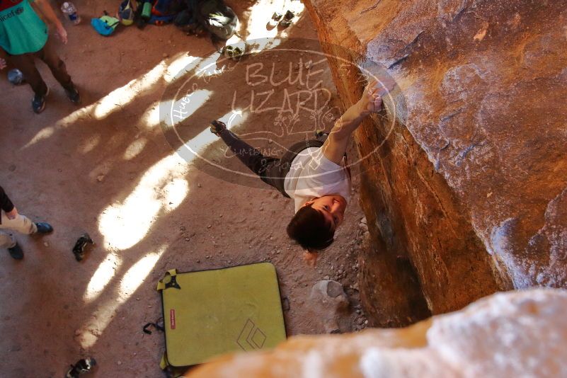 Bouldering in Hueco Tanks on 01/18/2020 with Blue Lizard Climbing and Yoga

Filename: SRM_20200118_1604182.jpg
Aperture: f/4.5
Shutter Speed: 1/250
Body: Canon EOS-1D Mark II
Lens: Canon EF 16-35mm f/2.8 L