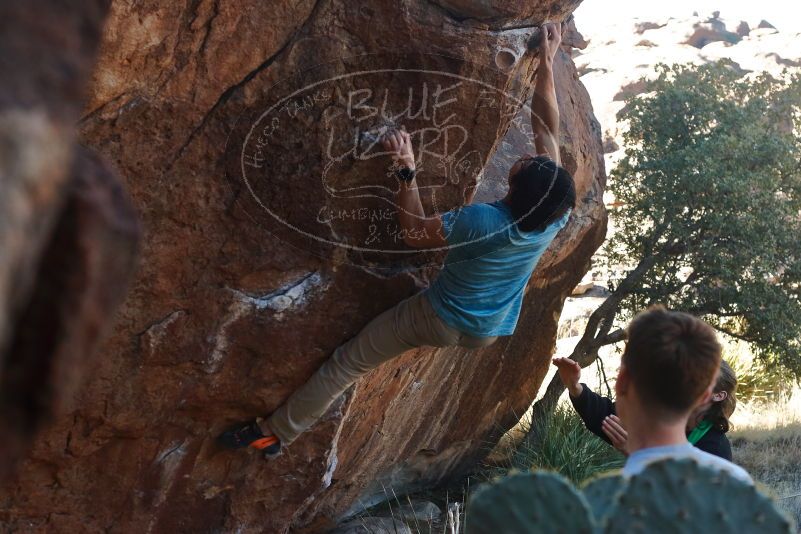 Bouldering in Hueco Tanks on 01/18/2020 with Blue Lizard Climbing and Yoga

Filename: SRM_20200118_1118210.jpg
Aperture: f/4.5
Shutter Speed: 1/250
Body: Canon EOS-1D Mark II
Lens: Canon EF 50mm f/1.8 II